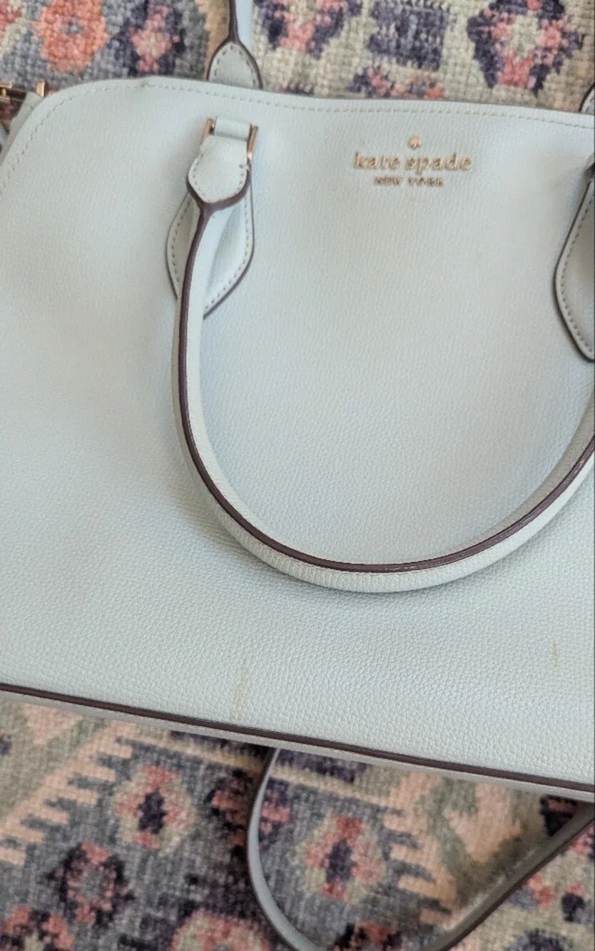 Kate Spade Light Blue Leather Dome Satchel